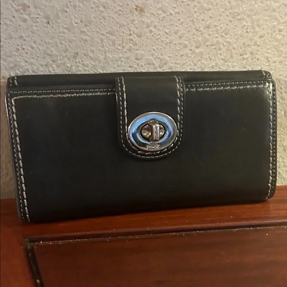Coach Black Leather Wallet - Picture 1 of 6
